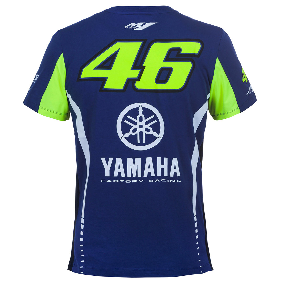 Royal Blue T-Shirt Uomo Valentino Rossi Yamaha Dual Racing L 